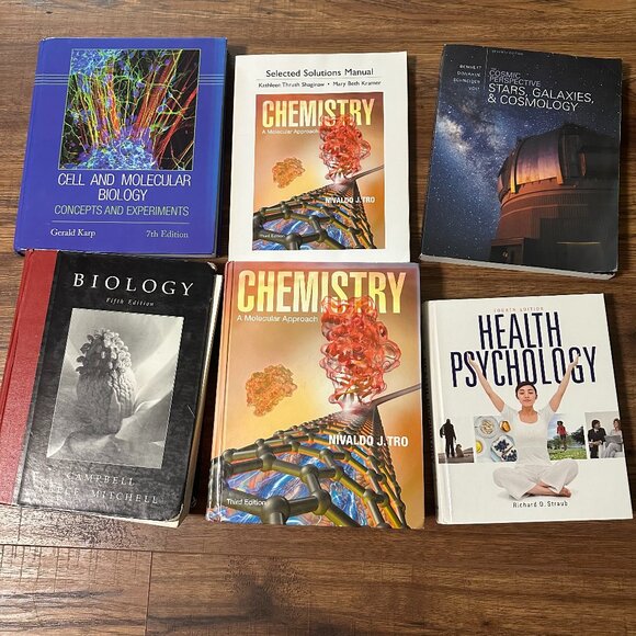 Set of premed textbooks